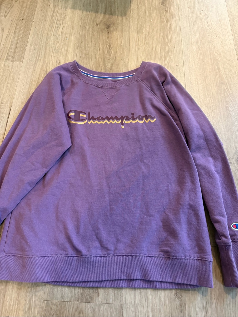 Champion Purple Crewneck Sweatshirt adult Large